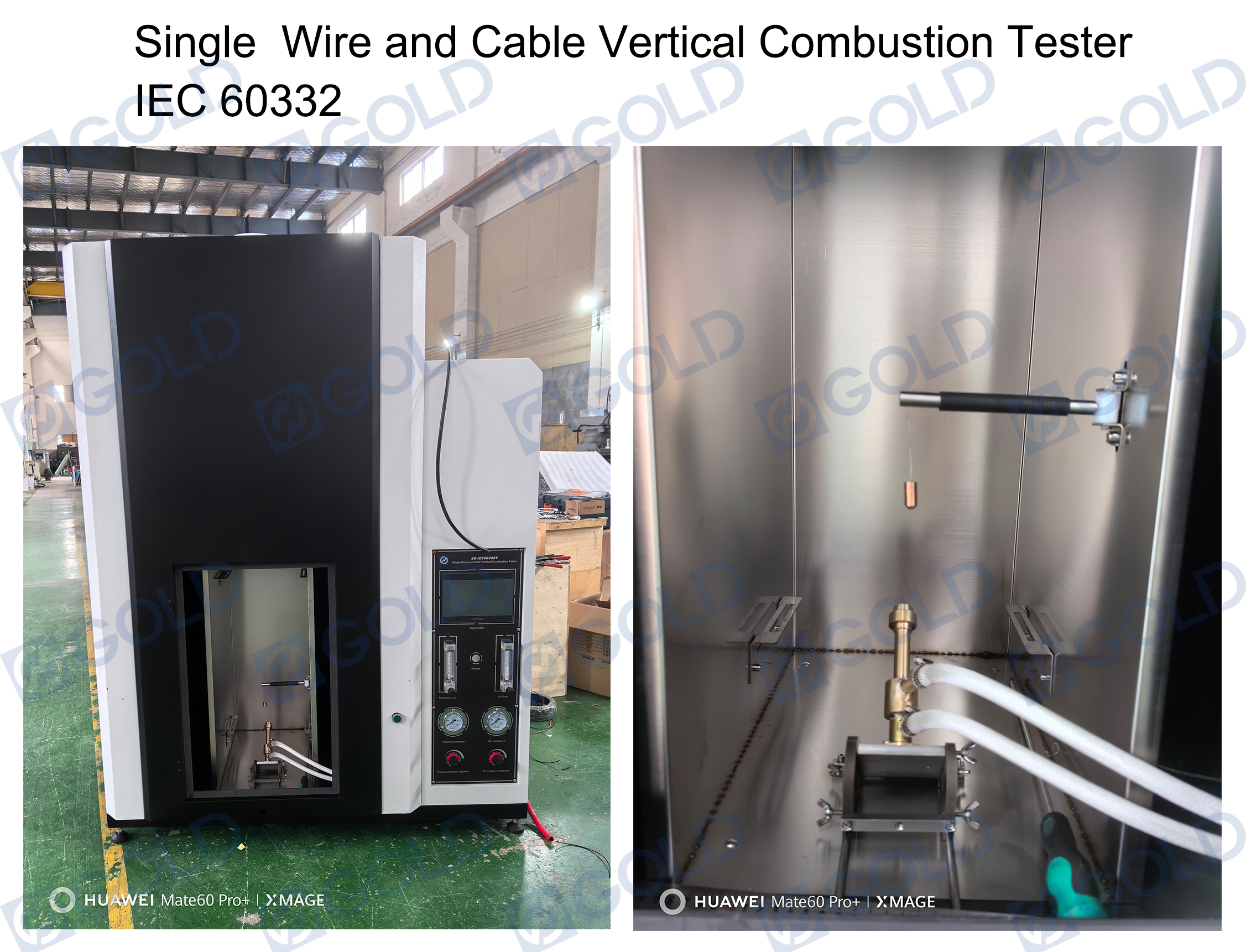 IEC 60332 Singeltråd och kabel vertikal förbränningstestare redo att skicka