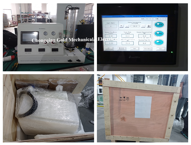 GD-ISO4589-3A Förhöjd temperatur syreindextestare redo för leverans