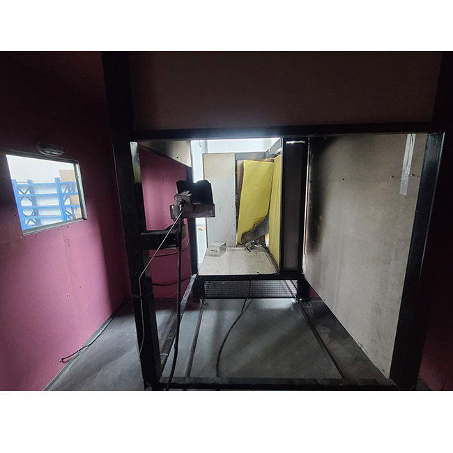 EN 13823 Enkelt brinnande föremål (SBI) testare för brandsäkra väggpaneler